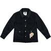 Kids Corduroy Work Shirt, Black - Shirts - 1 - thumbnail