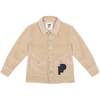 Kids Corduroy Work Shirt, Beige - Shirts - 1 - thumbnail