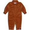 Baby Corduroy Jumpsuit, Rust - Rompers - 1 - thumbnail