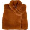 Kids Faux Fur Vest, Rust - Vests - 1 - thumbnail