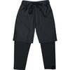 Kids Layered Nylon Shorts with Leggings, Black - Shorts - 1 - thumbnail