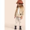 Kids Corduroy Work Shirt, Beige - Shirts - 3