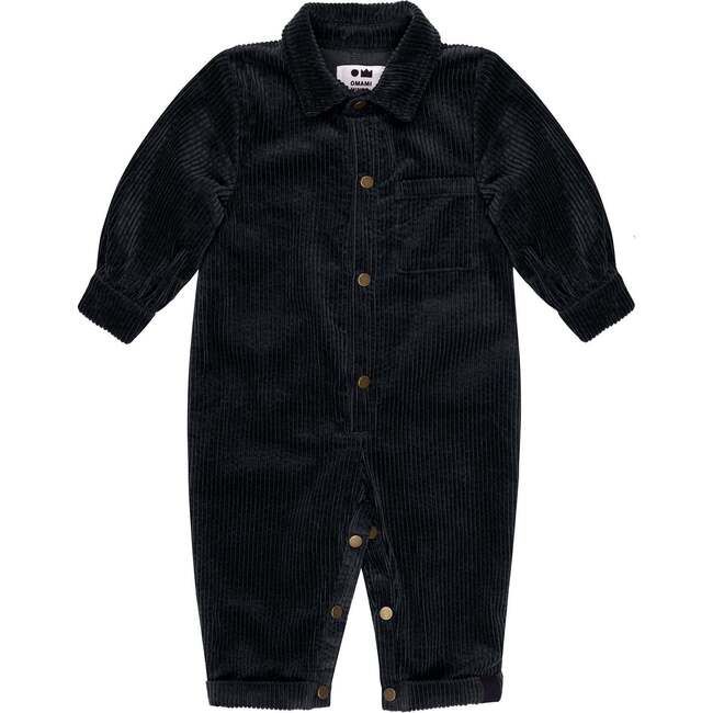 Baby Corduroy Jumpsuit, Black