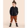 Kids Corduroy Work Shirt, Black - Shirts - 4