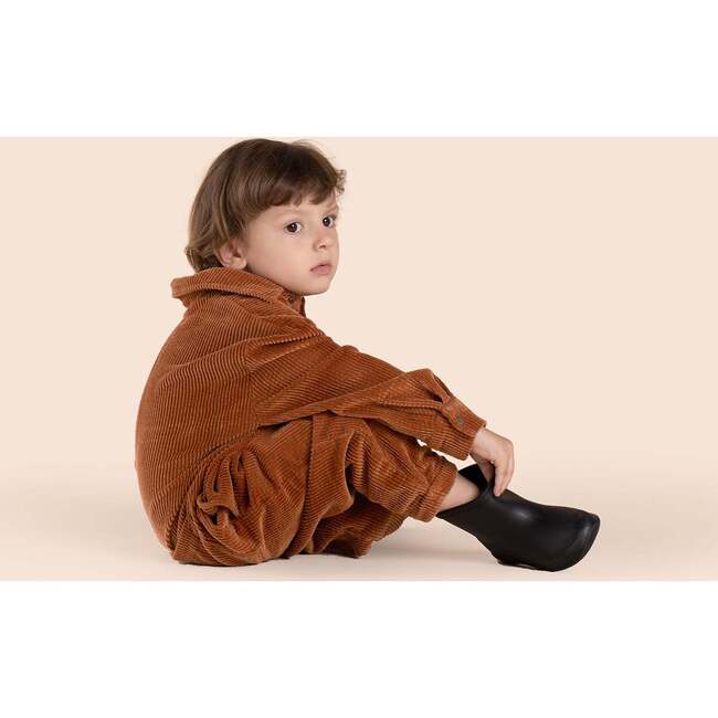 Kids Corduroy Mechanic Jumpsuit, Rust - Rompers - 2