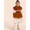 Kids Faux Fur Vest, Rust - Vests - 2