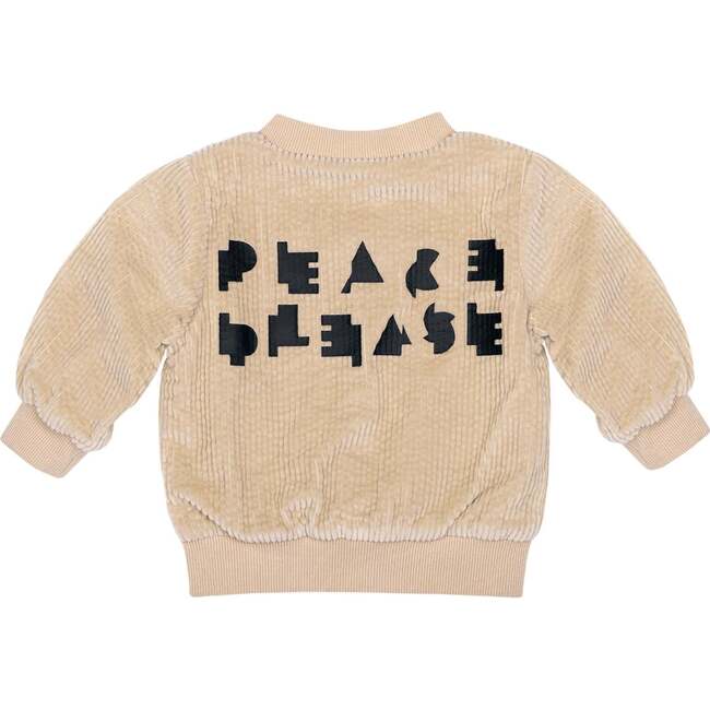 Baby Corduroy Bomber Jacket, Beige - Jackets - 2