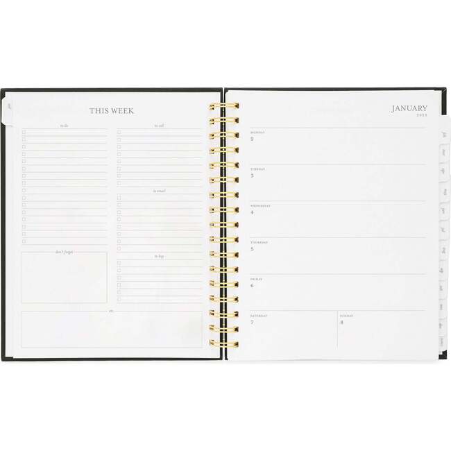 Signature Spiral Planner, Black, 2023 - Paper Goods - 3