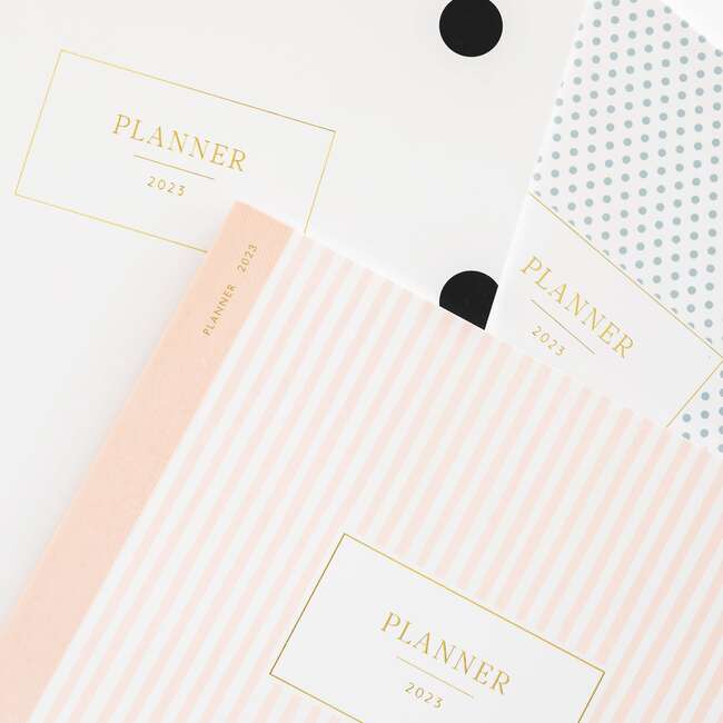 Monthly Planner, Pink Stripe, 2023