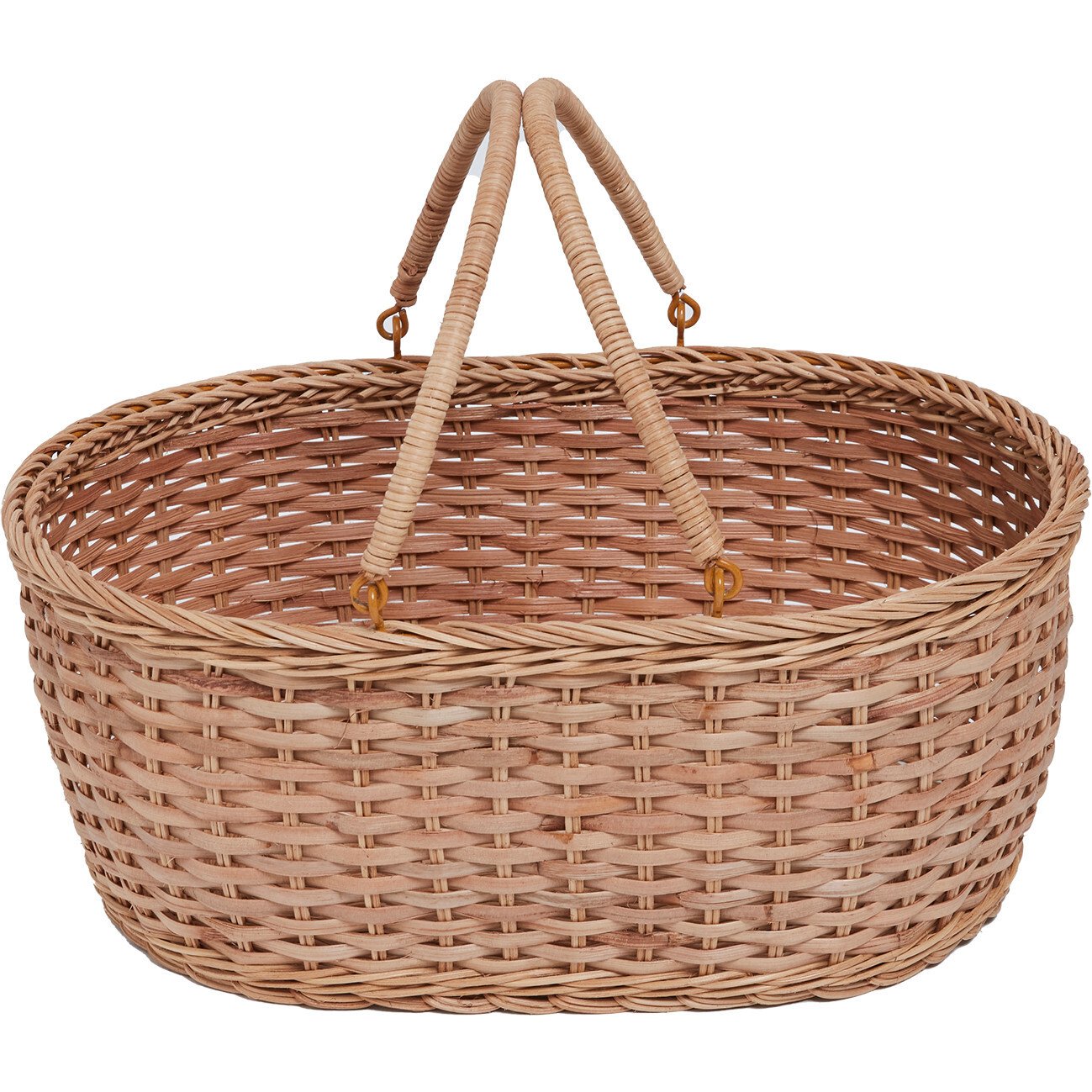 Rattan Basque Basket, Natural - Olli Ella Storage | Maisonette