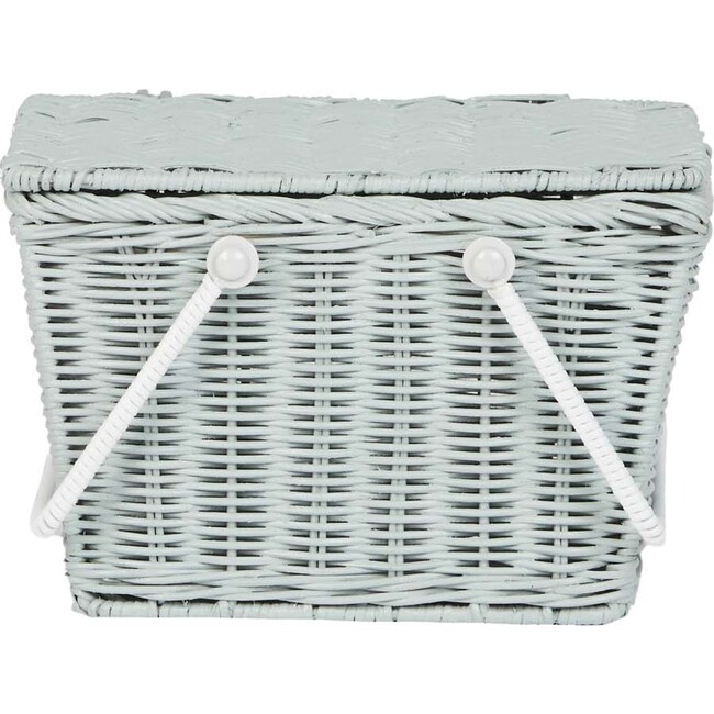 Rattan Piki Basket, Vintage Blue - Baskets & Bins - 4