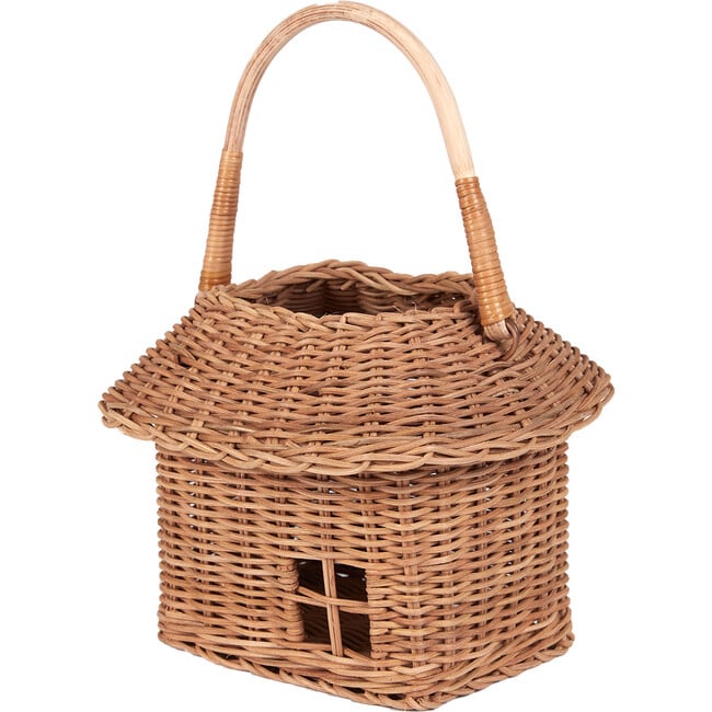 Rattan Hutch Small Basket, Natural - Baskets & Bins - 3