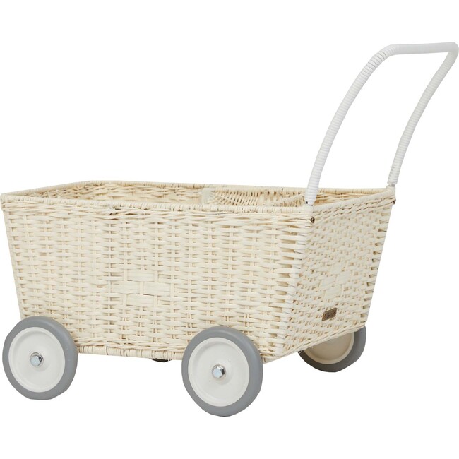 Rattan Strolley, Chalk - Baskets & Bins - 3