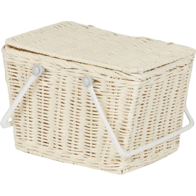 Rattan Piki Basket, Chalk - Baskets & Bins - 5