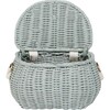 Rattan Original Mini Chari, Vintage Blue - Baskets & Bins - 3