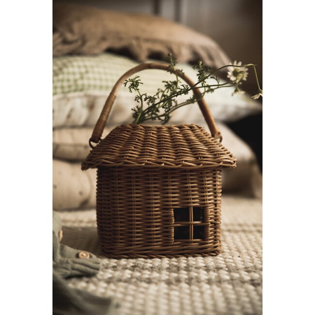 Rattan Hutch Small Basket, Natural - Baskets & Bins - 5