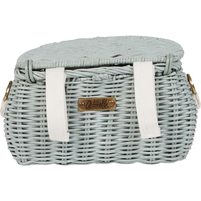 Rattan Original Mini Chari, Vintage Blue - Baskets & Bins - 4