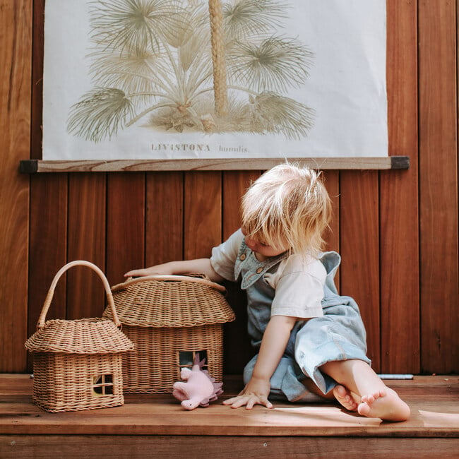 Rattan Hutch Small Basket, Natural - Baskets & Bins - 6