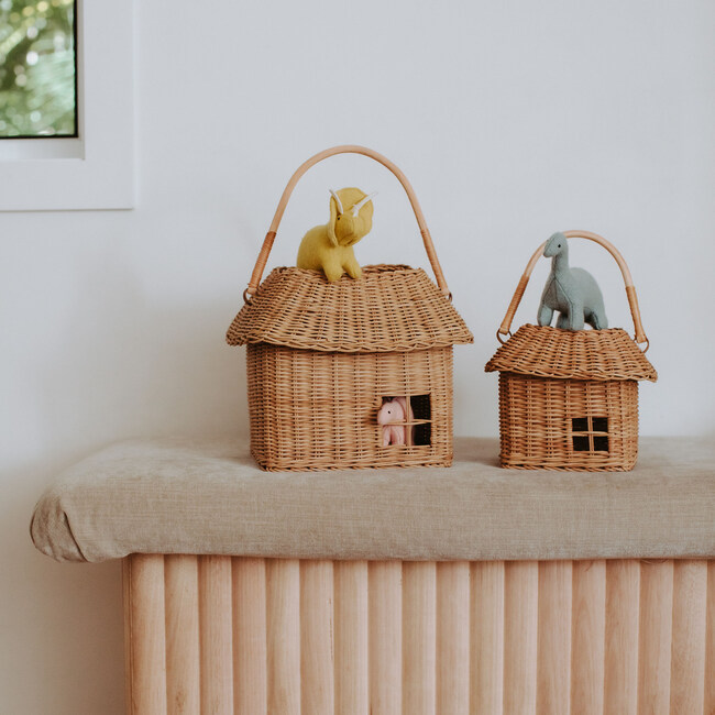 Rattan Hutch Big  Basket, Natural - Baskets & Bins - 5