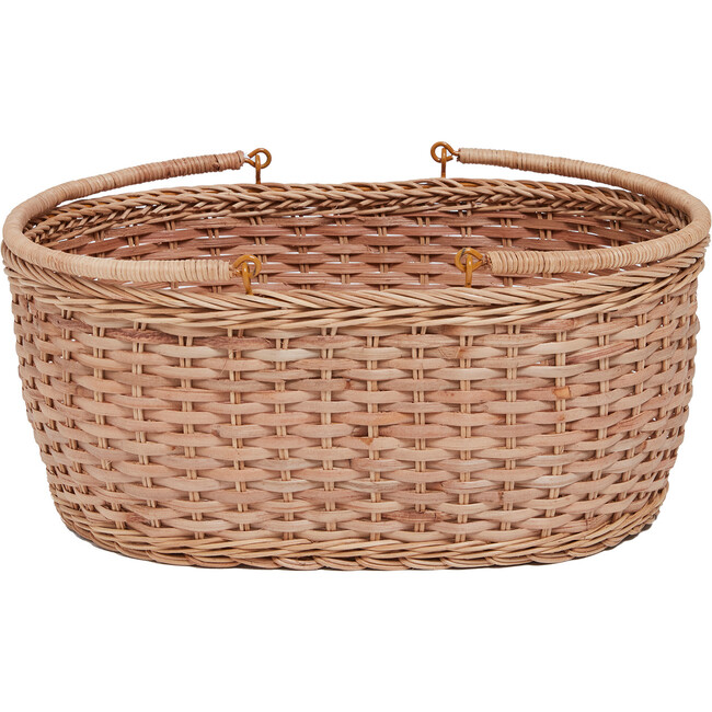 Rattan Basque Basket, Natural - Easter Baskets - 4