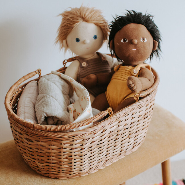 Rattan Basque Basket, Natural - Easter Baskets - 5