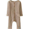 Button Jumpsuit, Beige - Rompers - 1 - thumbnail