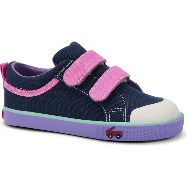 Robyne Sneaker, Navy & Hot Pink