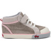 Peyton Sneaker, Beige Metallic Leather - Sneakers - 3