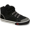 Devon Sneaker, Black Shearling - Sneakers - 1 - thumbnail