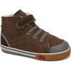 Devon Sneaker, Brown Shearling - Sneakers - 1 - thumbnail