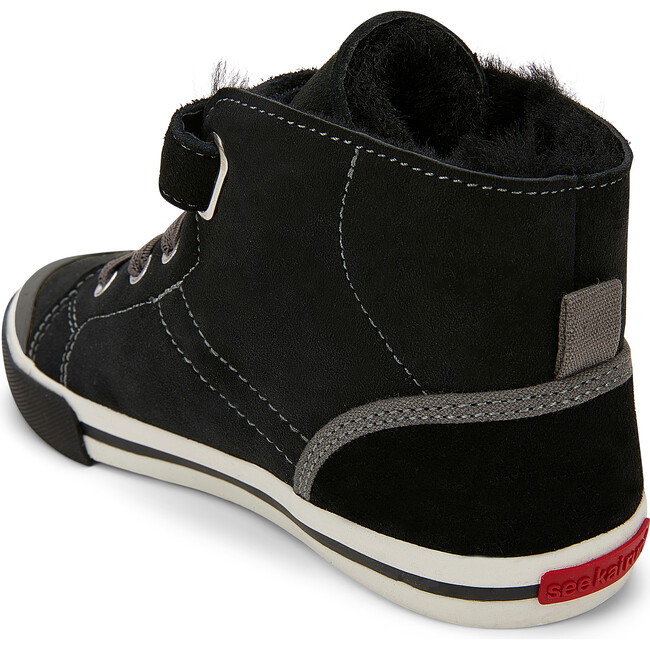 Devon Sneaker, Black Shearling - Sneakers - 2