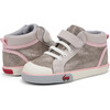 Peyton Sneaker, Beige Metallic Leather - Sneakers - 7