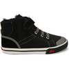 Devon Sneaker, Black Shearling - Sneakers - 3 - thumbnail