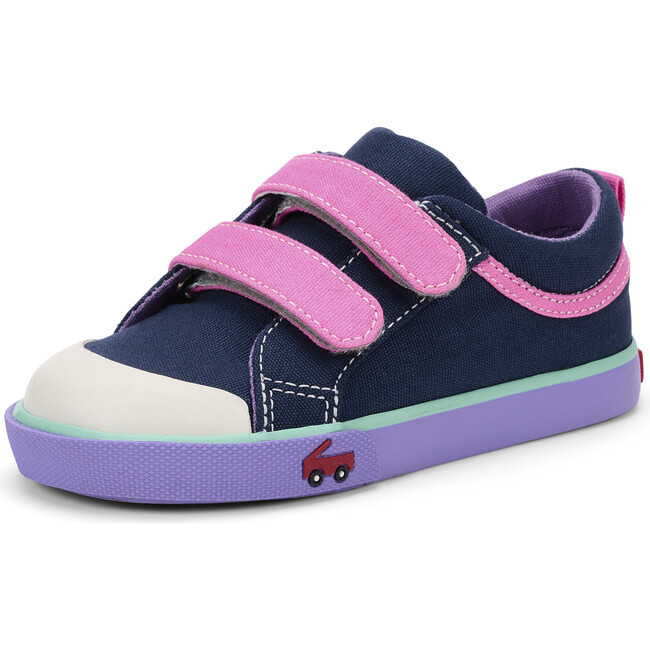 Robyne Sneaker, Navy & Hot Pink - Sneakers - 6