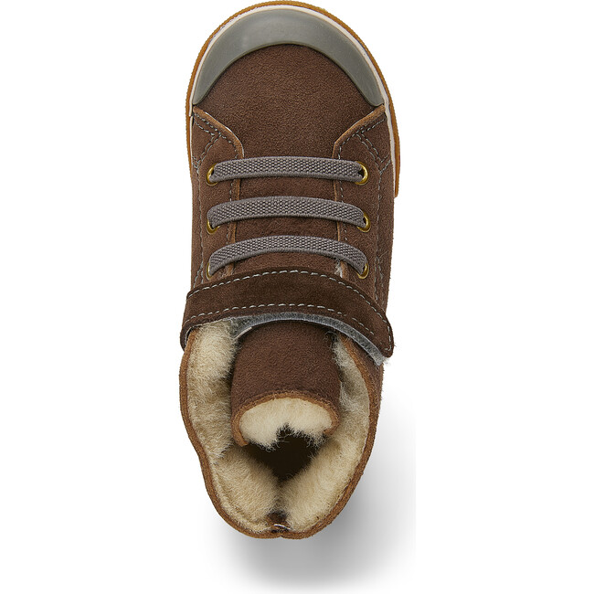 Devon Sneaker, Brown Shearling - Sneakers - 4