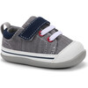 Stevie II First Walker, Gray Denim - Sneakers - 1 - thumbnail