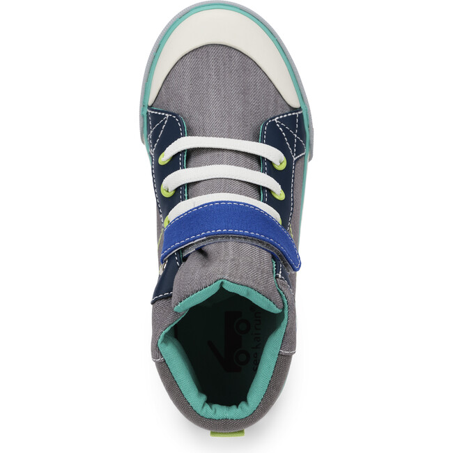 Dane Sneaker, Gray Denim & Blue - Sneakers - 4