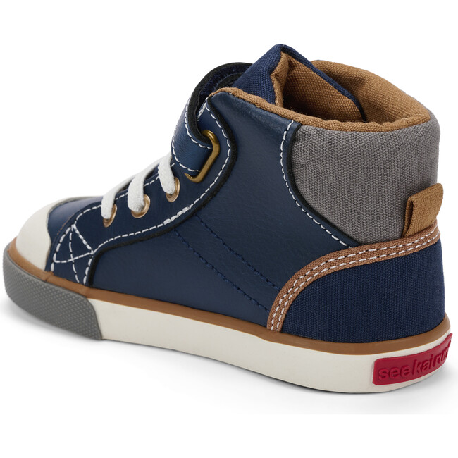 Dane Sneaker, Navy Leather - Sneakers - 2
