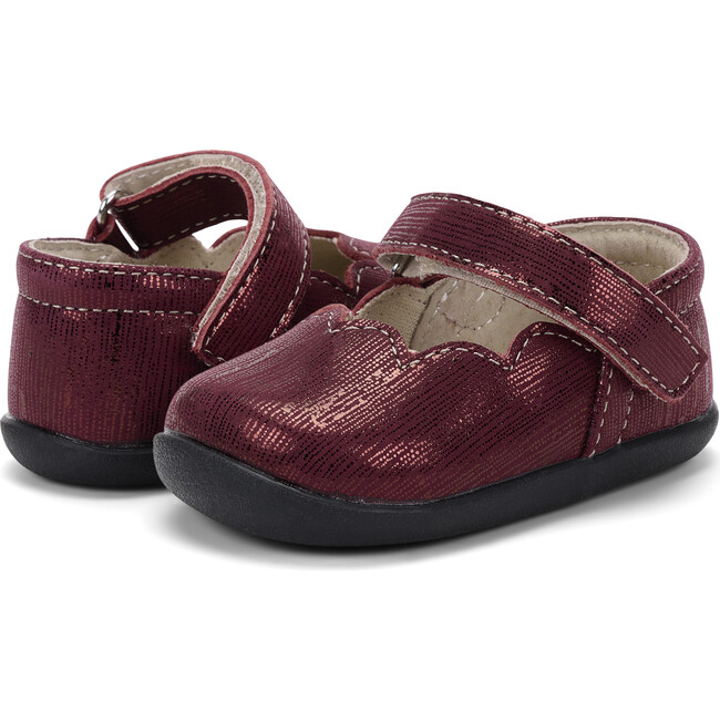 Susie First Walker, Burgundy Metallic - Mary Janes - 7