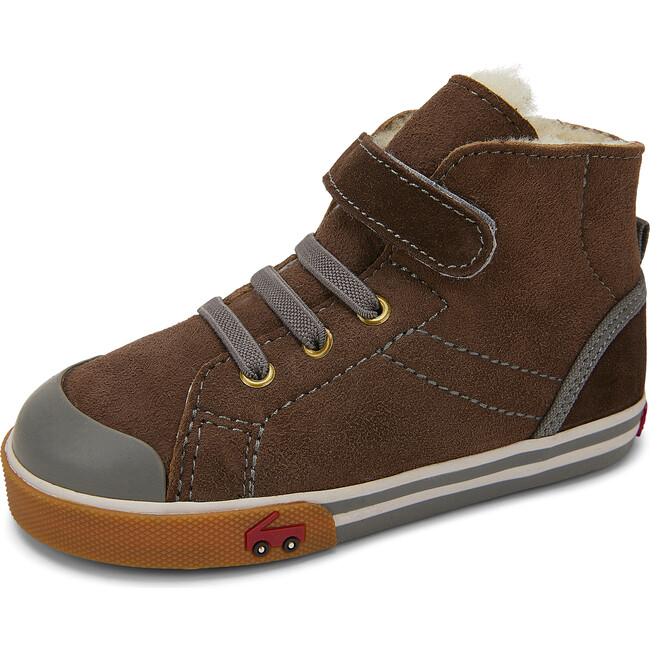 Devon Sneaker, Brown Shearling - Sneakers - 6