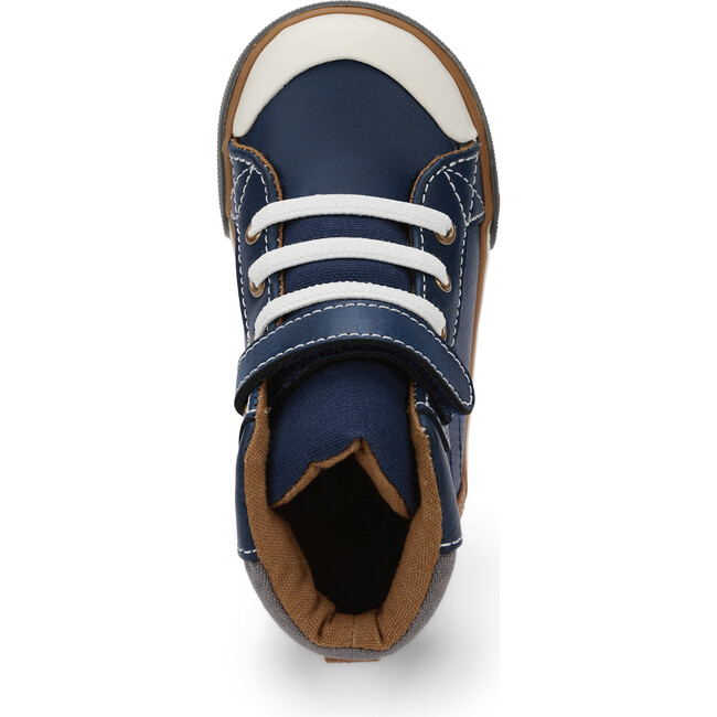 Dane Sneaker, Navy Leather - Sneakers - 4