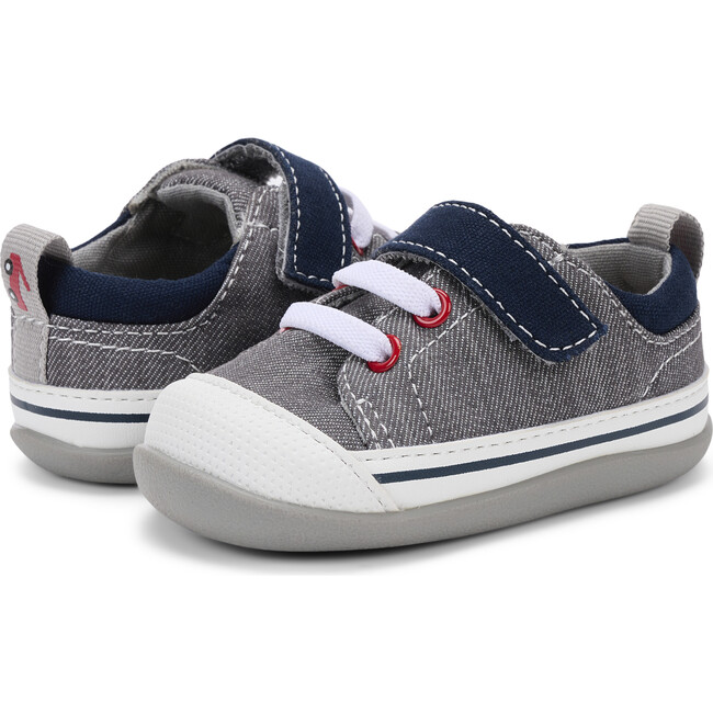 Stevie II First Walker, Gray Denim - Sneakers - 7