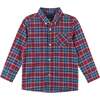 Red & Blue Plaid Textured Button Down Shirt - Shirts - 1 - thumbnail