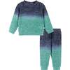 Infant Ombre Hacci Sweater Set, Green - Mixed Apparel Set - 1 - thumbnail