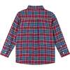Red & Blue Plaid Textured Button Down Shirt - Shirts - 4