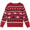 Red Dinosauric Holiday Sweater Set - Mixed Apparel Set - 3