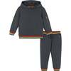 Infant Hacci Sweat Set, Grey - Mixed Apparel Set - 1 - thumbnail