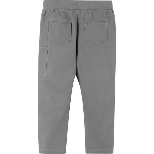 Grey Twill Zip Pocket Pants