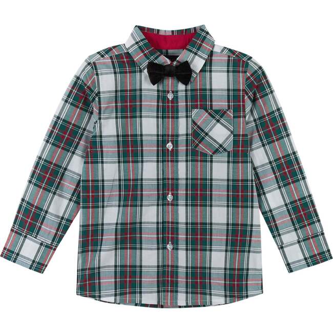 Boys Holiday Buttondown Shirt + Bowtie - Shirts - 1
