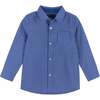 Blue Bamboo Check Button Down Shirt - Shirts - 1 - thumbnail